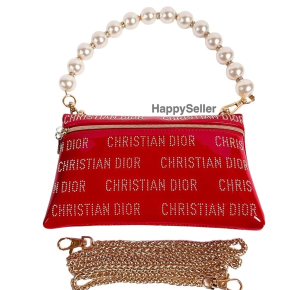 Dior Crossbody Purse Small Bag Beauty Cosmetic Case to Crossbody Faux Patent - Picture 2 of 13